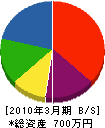 柚中電業 貸借対照表 2010年3月期
