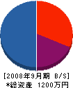 丸岡電工 貸借対照表 2008年9月期