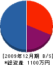 佐藤電業 貸借対照表 2009年12月期