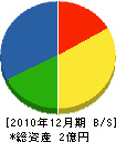 松崎組 貸借対照表 2010年12月期