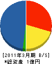 青山建設 貸借対照表 2011年3月期
