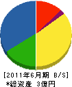梶山砂利 貸借対照表 2011年6月期