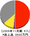内田組 損益計算書 2009年11月期