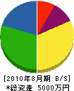 石川電気設備 貸借対照表 2010年8月期