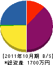 桜井電気工業所 貸借対照表 2011年10月期