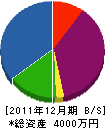 ササヤス 貸借対照表 2011年12月期