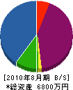 タイセー 貸借対照表 2010年8月期