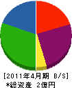 兼岡組 貸借対照表 2011年4月期
