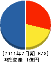 金田建装 貸借対照表 2011年7月期