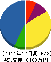 砂川園芸 貸借対照表 2011年12月期
