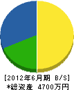 藤井建設 貸借対照表 2012年6月期
