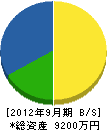 大橋電機 貸借対照表 2012年9月期