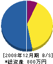 桐原塗装店 貸借対照表 2008年12月期