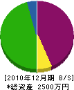 井内組 貸借対照表 2010年12月期