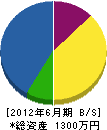 智栄水道 貸借対照表 2012年6月期