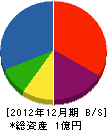 上川建築 貸借対照表 2012年12月期