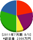 川島組 貸借対照表 2011年7月期