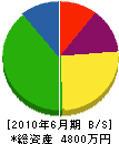 堀総合設備 貸借対照表 2010年6月期
