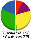 寺田塗装工業 貸借対照表 2012年4月期
