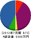 紫藤 貸借対照表 2012年7月期