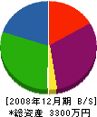 中央設備 貸借対照表 2008年12月期