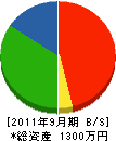 仙北造園土木 貸借対照表 2011年9月期