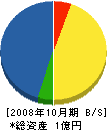 合田博塗装店 貸借対照表 2008年10月期