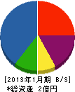 木村塗装工業 貸借対照表 2013年1月期