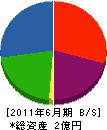 内田工事 貸借対照表 2011年6月期