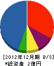 加藤工務店 貸借対照表 2012年12月期
