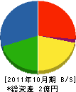 山口電気商会 貸借対照表 2011年10月期