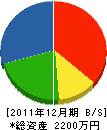 大亀製畳店 貸借対照表 2011年12月期