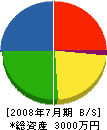 相澤建設 貸借対照表 2008年7月期