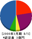 鷲田建設 貸借対照表 2008年3月期
