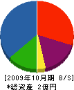 奥山建設 貸借対照表 2009年10月期