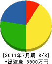 富澤 貸借対照表 2011年7月期