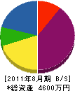 三陽電気商会 貸借対照表 2011年8月期