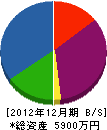 川栄建築 貸借対照表 2012年12月期