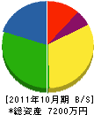 勝谷商店 貸借対照表 2011年10月期