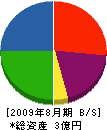 吉川工務店 貸借対照表 2009年8月期
