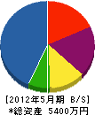 藤岡水道工業 貸借対照表 2012年5月期