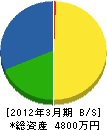 杉本塗装 貸借対照表 2012年3月期