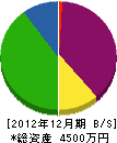 松尾忠建設工業 貸借対照表 2012年12月期
