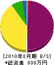 益田塗装店 貸借対照表 2010年8月期