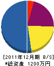 大洲造園 貸借対照表 2011年12月期