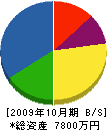 谷組 貸借対照表 2009年10月期