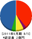 三島興業 貸借対照表 2011年6月期
