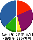 マル美改植建設 貸借対照表 2011年12月期