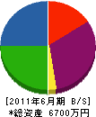 山田園芸 貸借対照表 2011年6月期
