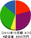 松雪重設 貸借対照表 2012年10月期